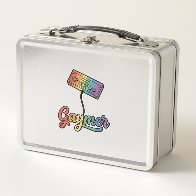 Lunch Box Conception de chemise vectorielle Gaymer Rainbow G (Devant)