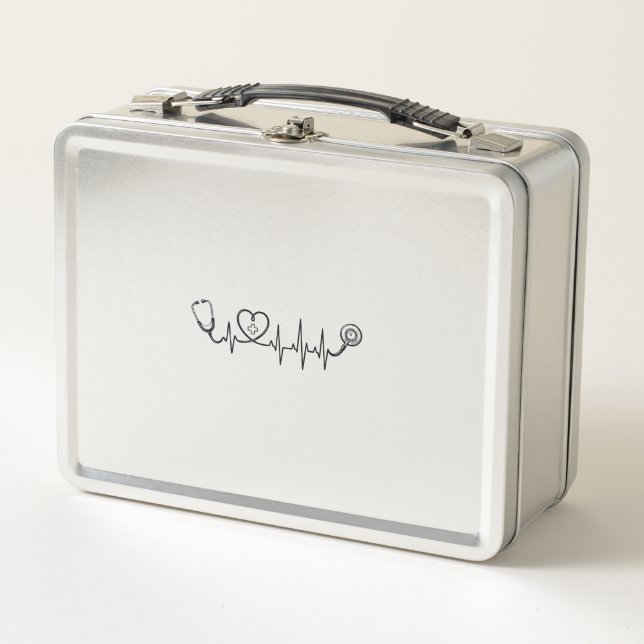 Lunch Box Conception de chemise vectorielle Stéthoscope Batt (Devant)