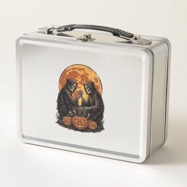 Lunch Box Conception de citrouille d'Halloween de faucheurs  (Devant)