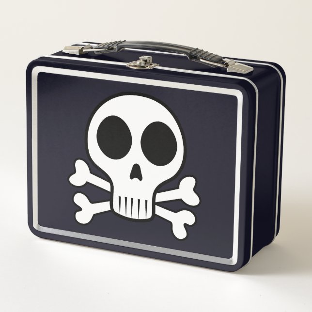 Lunch Box Conception de crâne de pirate (Devant)