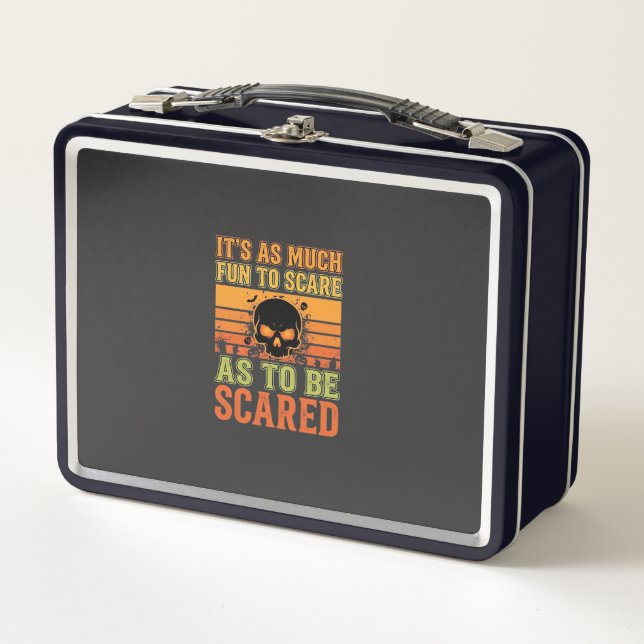 Lunch Box Conception de crâne effrayant Halloween rétro_1 (Devant)