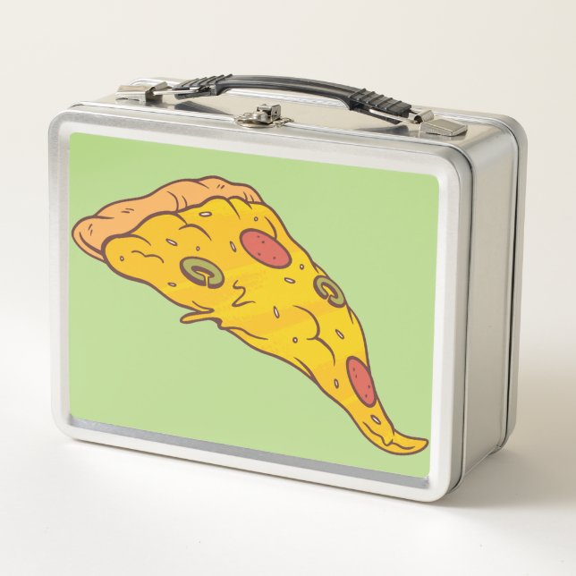 Lunch Box Conception de dessin animé de morceau de pizza sav (Devant)