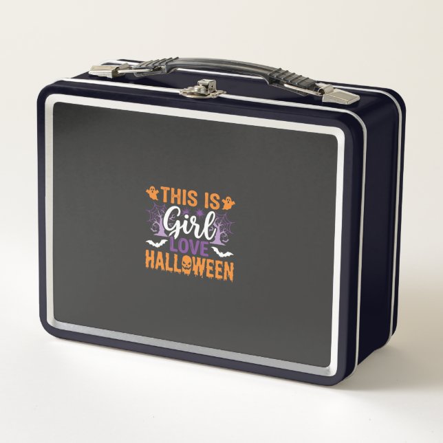 Lunch Box Conception de fantôme Halloween Girl Love_1 (Devant)