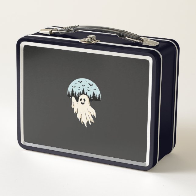 Lunch Box Conception de forêt de lune de fantôme d'Halloween (Devant)