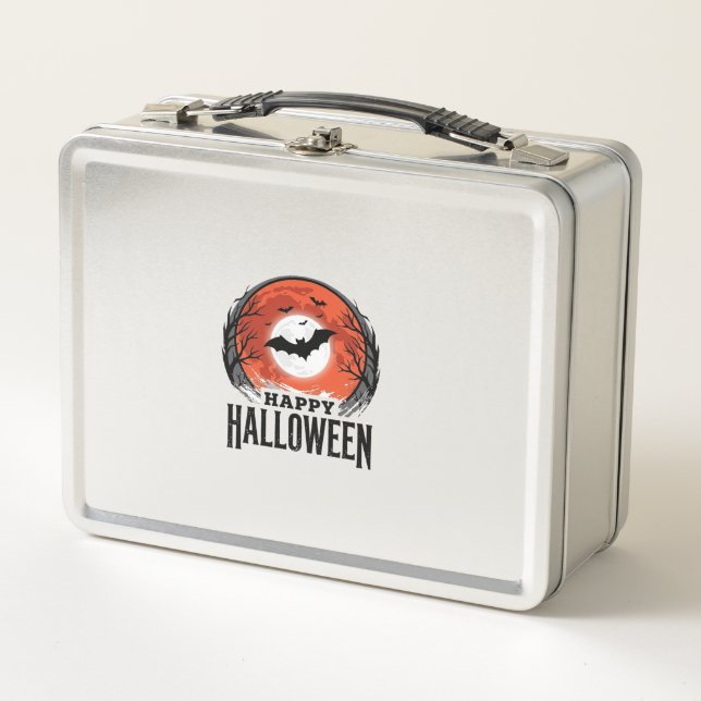 Lunch Box Conception de gravure de chauve-souris de lune d'H (Devant)