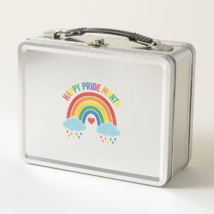 Lunch Box Conception de gravure vintage arc-en-ciel Mois de