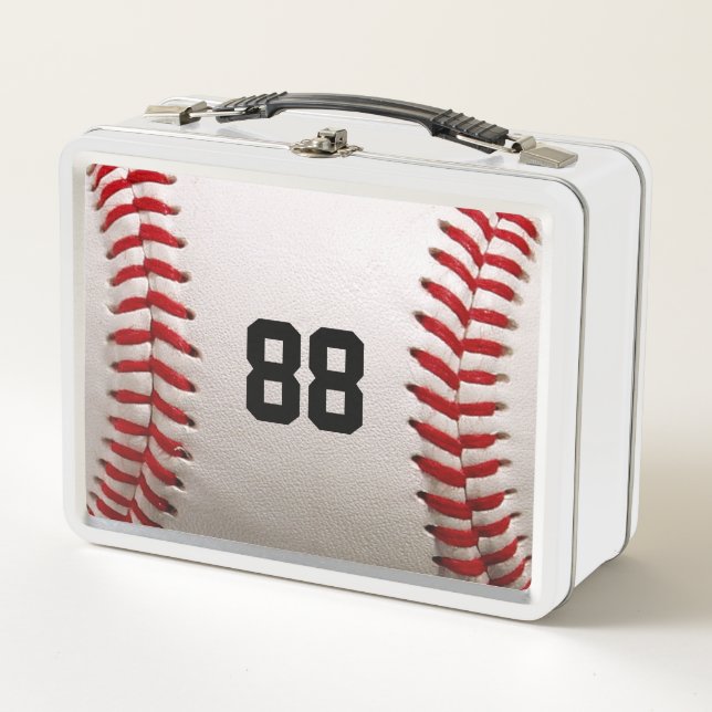 Lunch Box Conception de joueur de baseball avec numéro de ma (Devant)