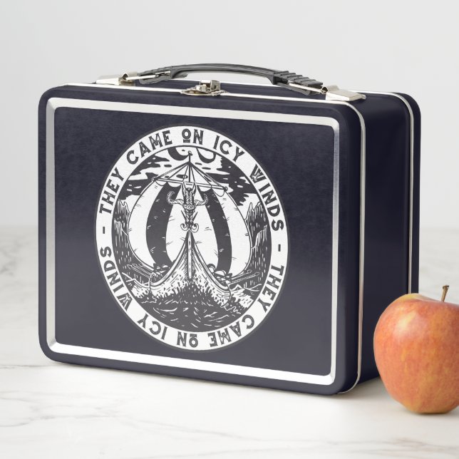 Lunch Box Conception de l'histoire scandinave de bateau viki (En situation)