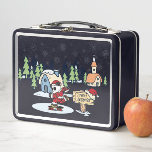 Lunch Box Conception de Noël de skateboardeur panda