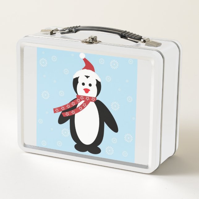 Lunch Box Conception de pingouin de Noël (Devant)