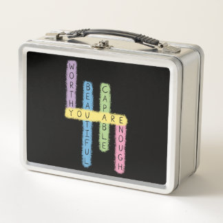 Lunch Box Conception de puzzle d'affirmations positives colo