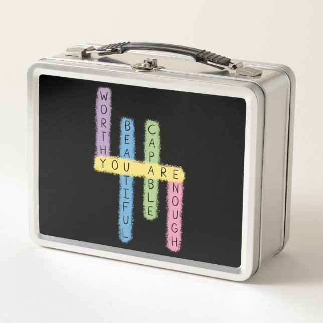 Lunch Box Conception de puzzle d'affirmations positives colo (Devant)