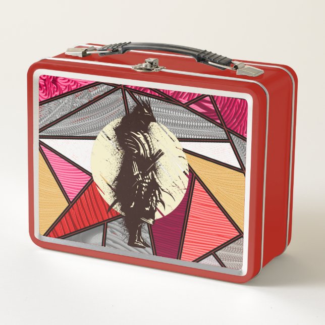 Lunch Box Conception de silhouette de guerrier super samoura (Devant)