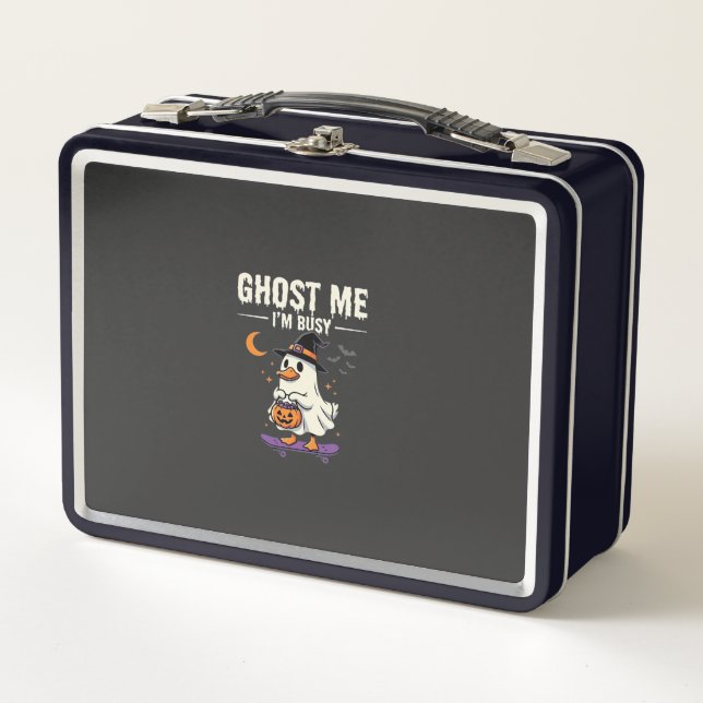 Lunch Box Conception de skateboard Canard Fantôme Halloween_ (Devant)