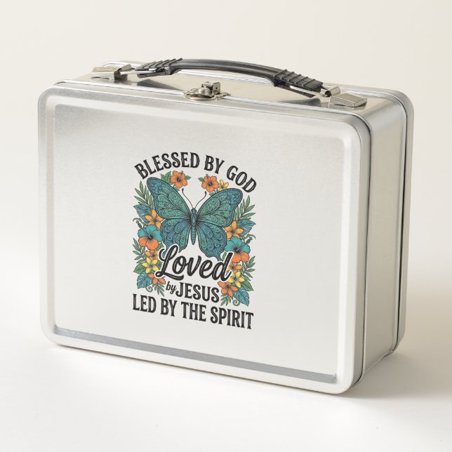 Lunch Box Conception de T-Shirt chrétien Papillon Bénie (2) (Devant)