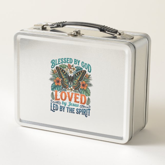 Lunch Box Conception de T-Shirt Chrétien Papillon Bénis_1 (Devant)