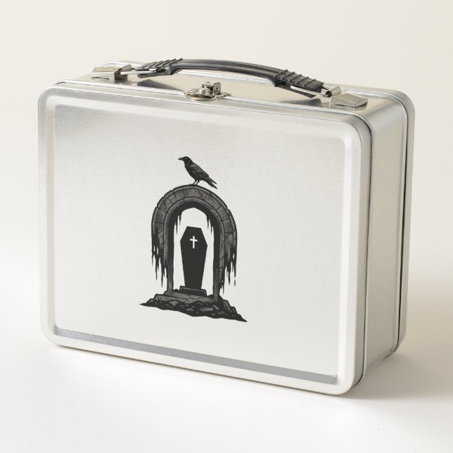 Lunch Box Conception de T-shirt silhouette de tombe de cimet (Devant)