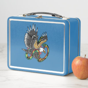 Lunch Box Conception de tatouage aigle contre serpent
