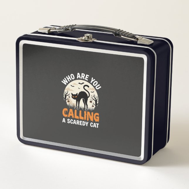 Lunch Box Conception de vecteur de chat noir drôle d'Hallowe (Devant)