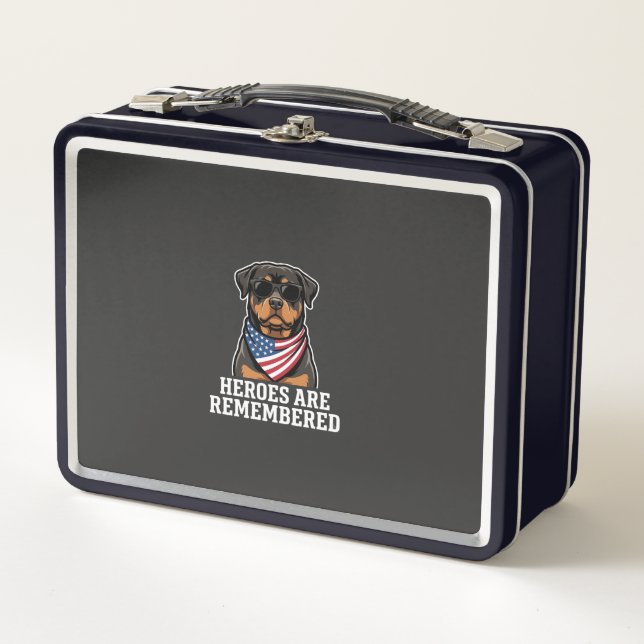 Lunch Box Conception de vecteur de chien héros Rottweiler pa (Devant)