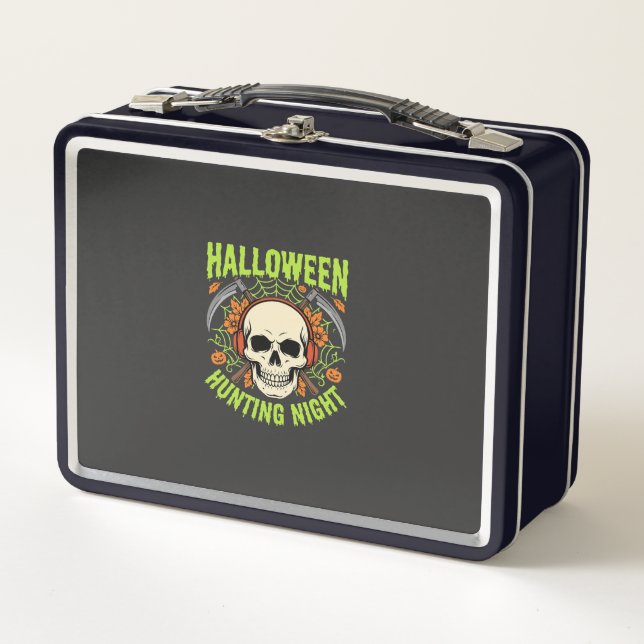 Lunch Box Conception de vecteur de crâne de faux de nuit de  (Devant)
