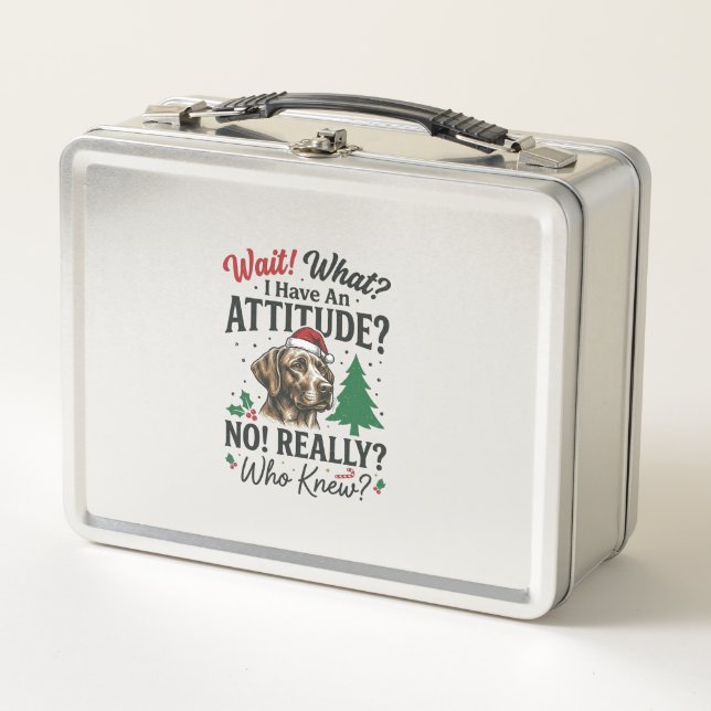 Lunch Box Conception de vecteur de Noël d'attitude de chien  (Devant)