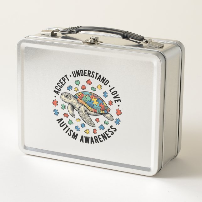 Lunch Box Conception de vecteur de puzzle de tortue de sensi (Devant)