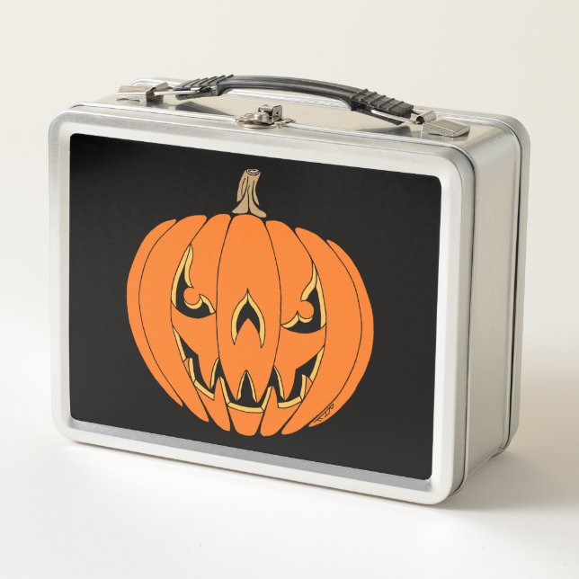 Lunch Box Conception d'Halloween de citrouille effrayante Ja (Devant)