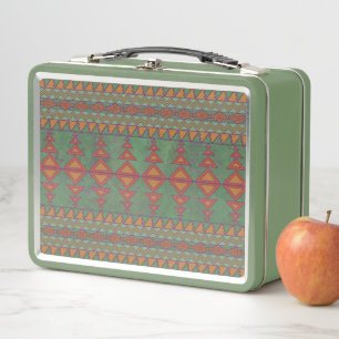 Lunch Box Conception géométrique verte Sagebrush Sud-Ouest