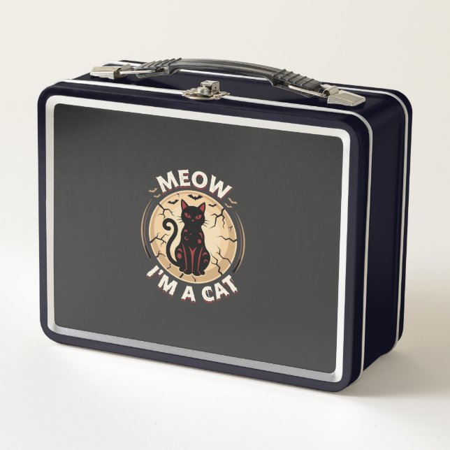 Lunch Box Conception graphique de chat Meow Halloween_1 (Devant)