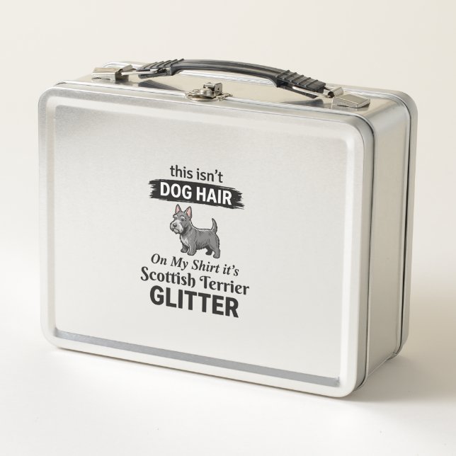 Lunch Box Conception Scottish Terrier Pailleté Amateur de Ch (Devant)