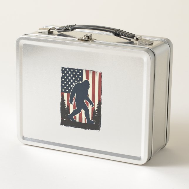 Lunch Box Conception vectorielle de forêt de drapeau américa (Devant)
