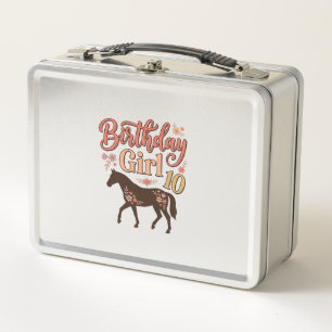 Lunch Box Conception vectorielle florale de cheval 10 pour f
