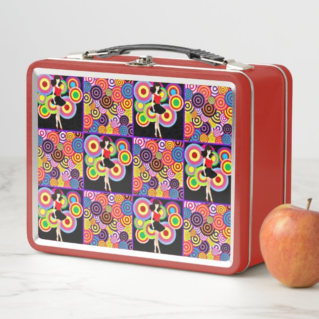 Lunch Box conception vintage des années 1960 (En situation)