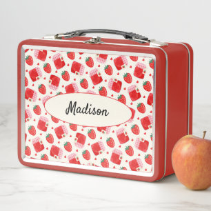Lunch Box Confiture de fraises mignonnes & Motif de coeurs p