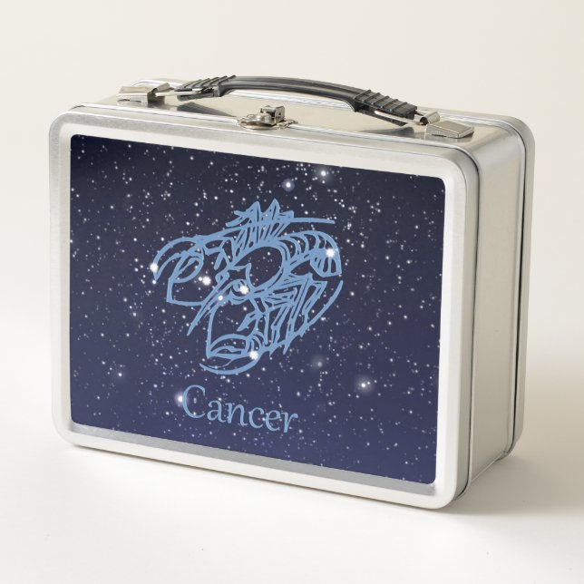 Lunch Box Constellation du cancer et signe zodiaque avec éto (Devant)