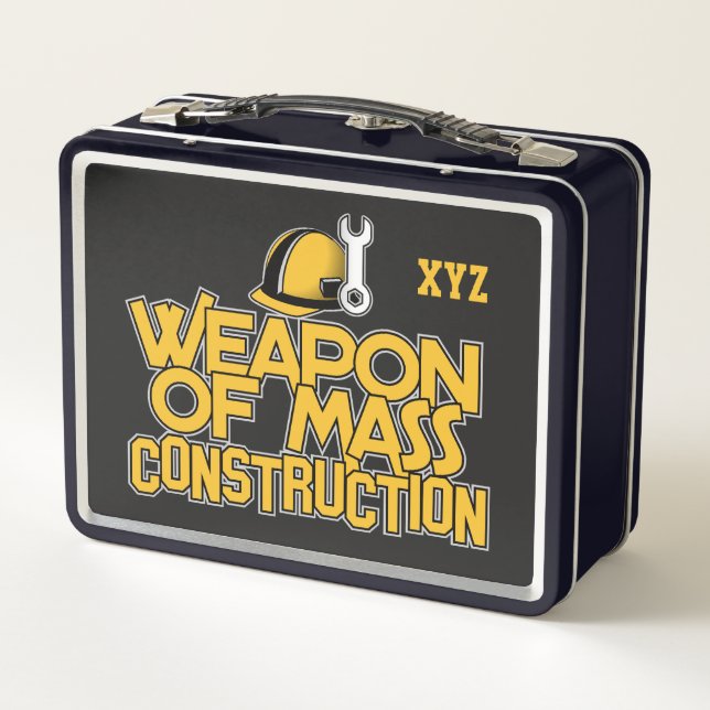 Lunch Box Construction de monogramme personnalisé en masse (Dos)