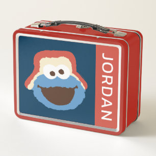 Lunch Box Cookie Monster Woodland Face   Ajouter Votre Nom