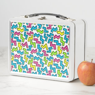 Lunch Box Cool Cute 80 Memphis Motif