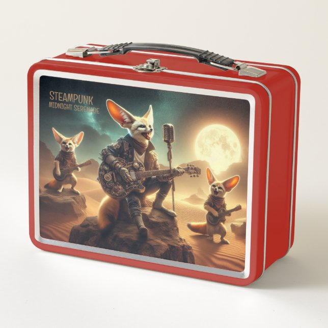 Lunch Box Cool Fennec Foxes Rock Guitares acoustiques dans l (Devant)