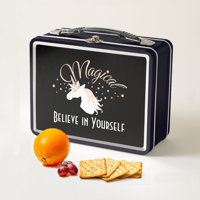 Lunch Box Cool personnalisé Moderne Magique Unicorn Enfants (Créateur téléchargé)