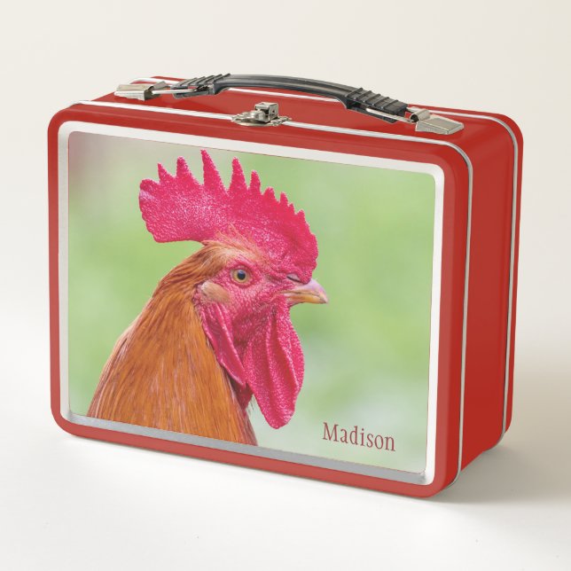 Lunch Box Coq nom personnalisé (Devant)