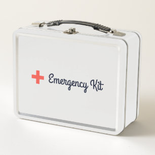 Lunch Box Corail Croix Rouge Script Kit d'urgence Médecine