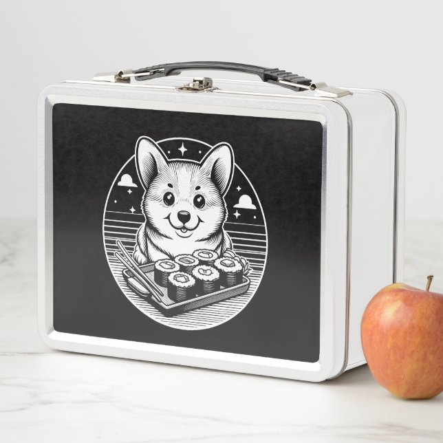 Lunch Box Corgi mignonne avec Sushi Kawaii Animaux (En situation)