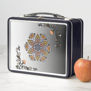 Lunch Box Cosmic Blossom – Œuvre d'art floral mystique