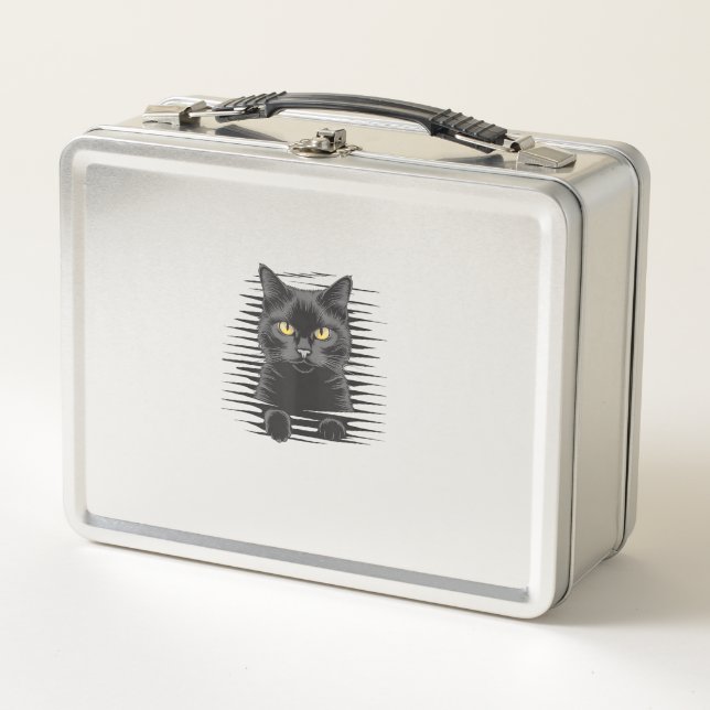 Lunch Box Costume d'Halloween Chat Noir Chat Kitty Éffrayant (Devant)