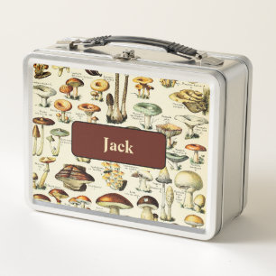 Lunch Box Cottagecore Champignons Naturaliste Vintage
