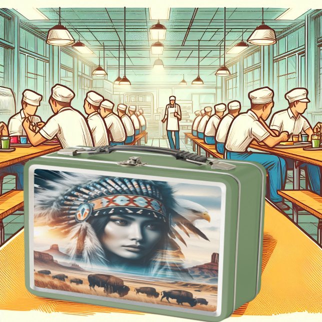 Lunch Box Coucher de soleil majestueux de guerrier (Créateur téléchargé)