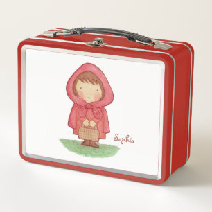 Lunch Box Couleur d'aquarelle du petit chapeau rouge