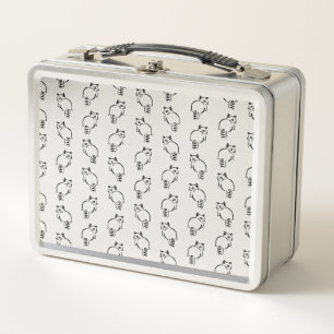 Lunch Box COULEUR DE L'ARRIÈRE - PLAN CUSTOM Motif Cute Rac